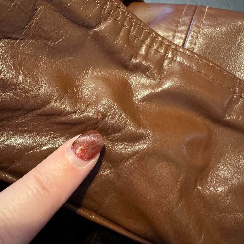 Reed Sportswear Leather Jacket Brown Vintage 1970s Faux Fur Lined Coat Retro Dad - Picture 14 of 15
